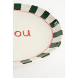 Collectie aan servies gestreept