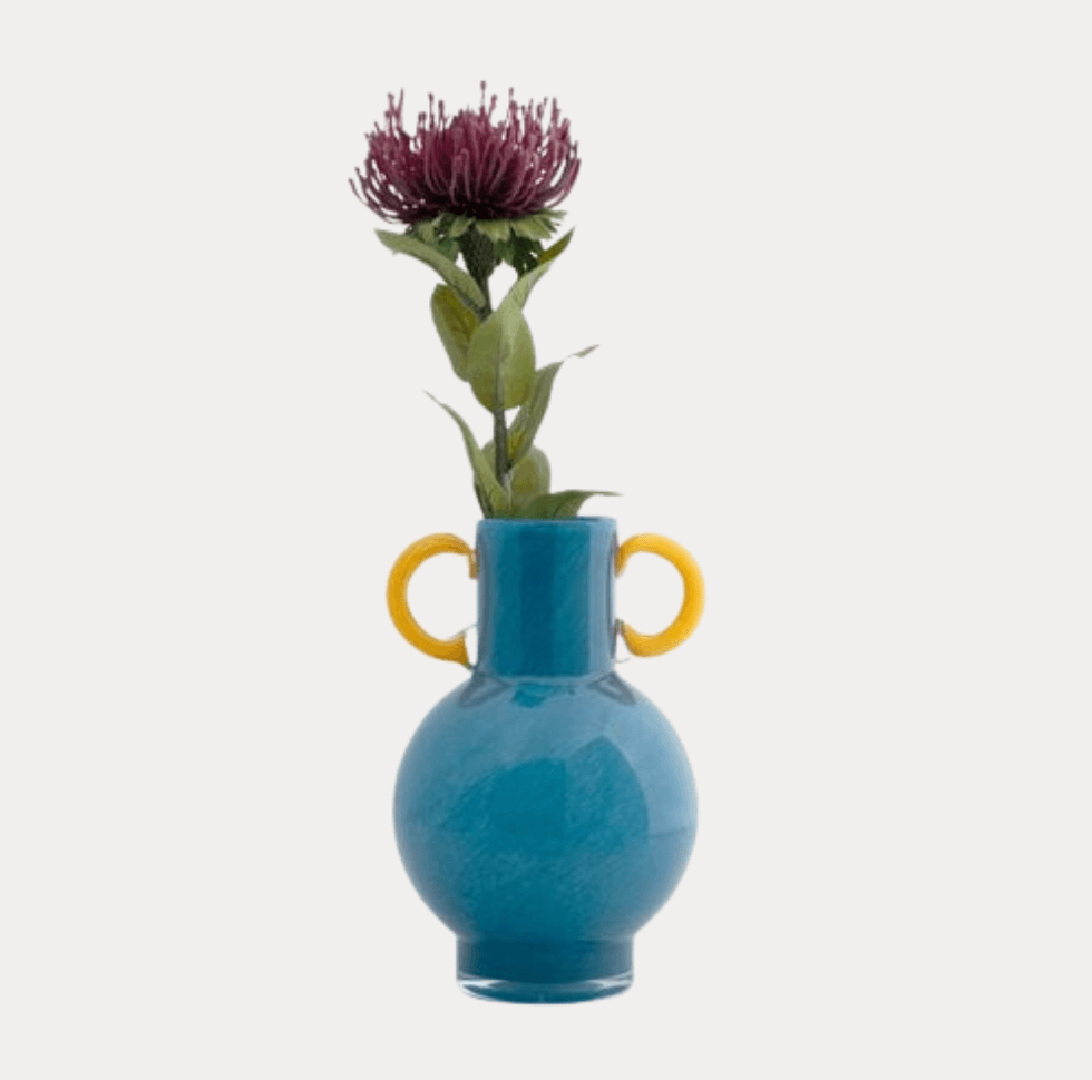 Present time fiesta design vaas met bloem