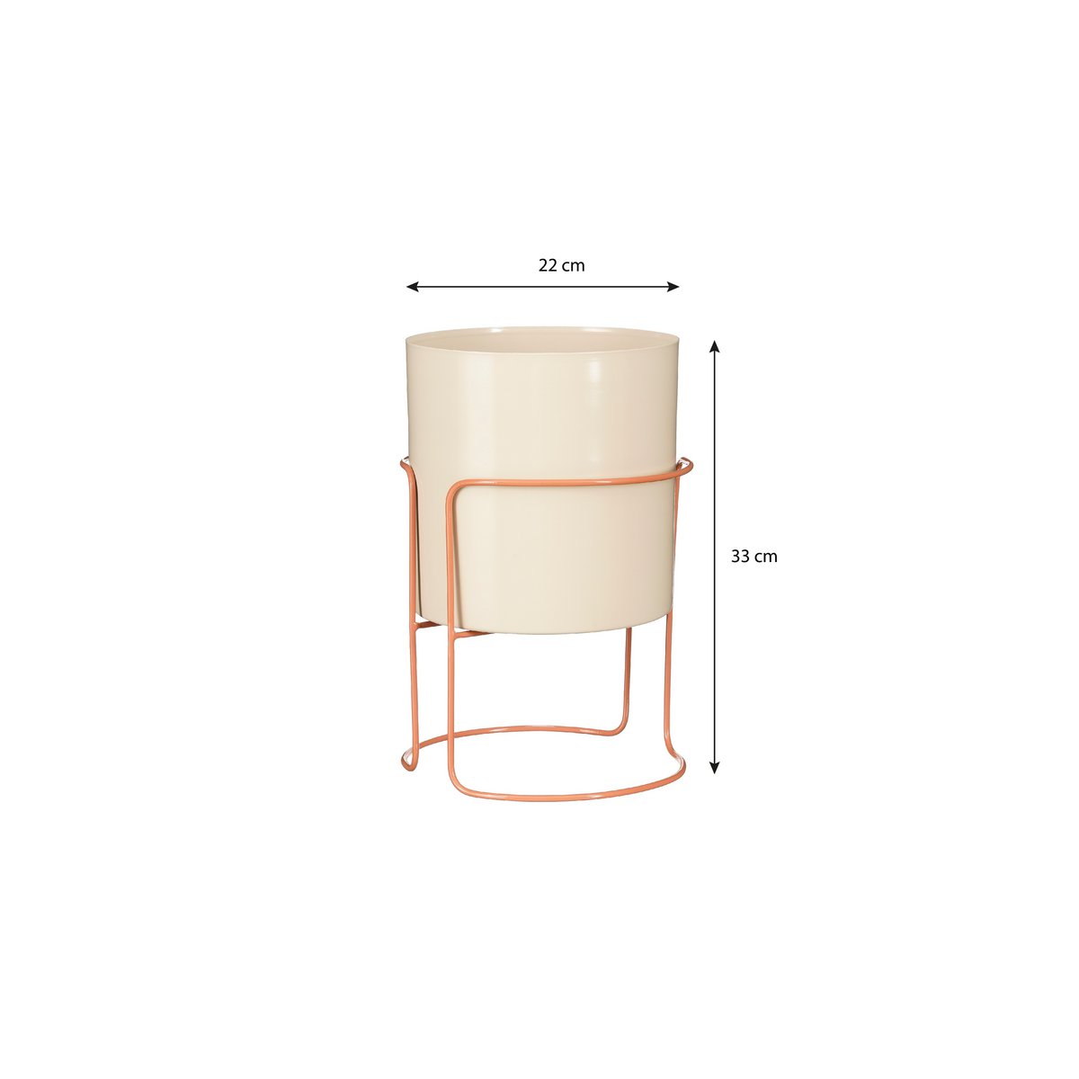Bloempot op roze standaard afmeting
