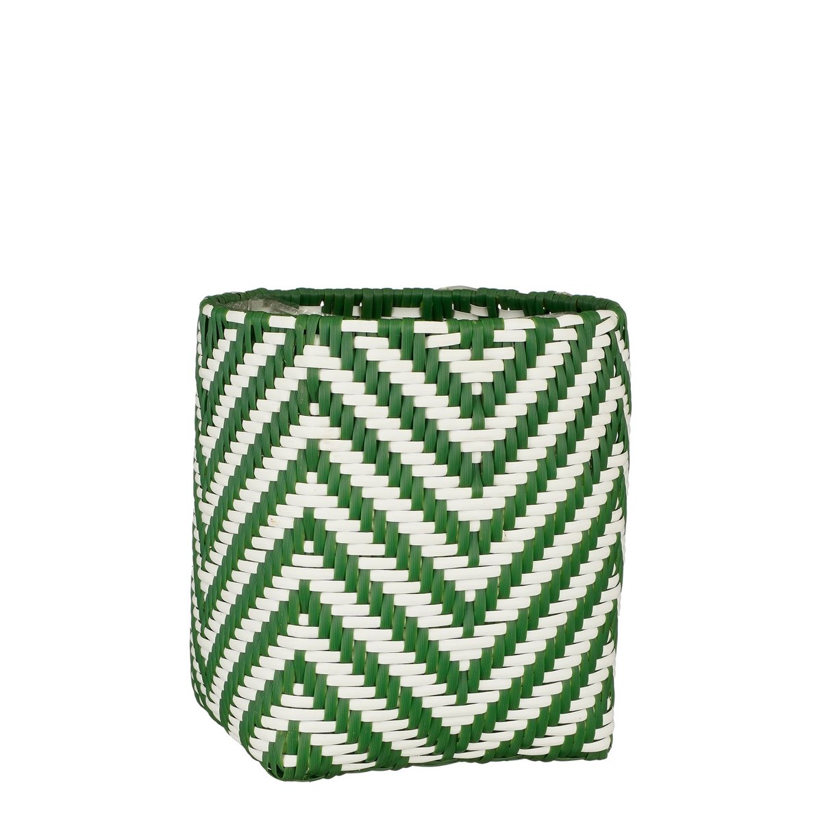 Groen witte plantenmand groot