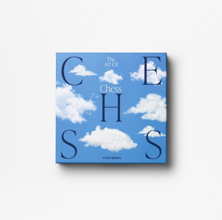 schaakbord met wolken voorkant
