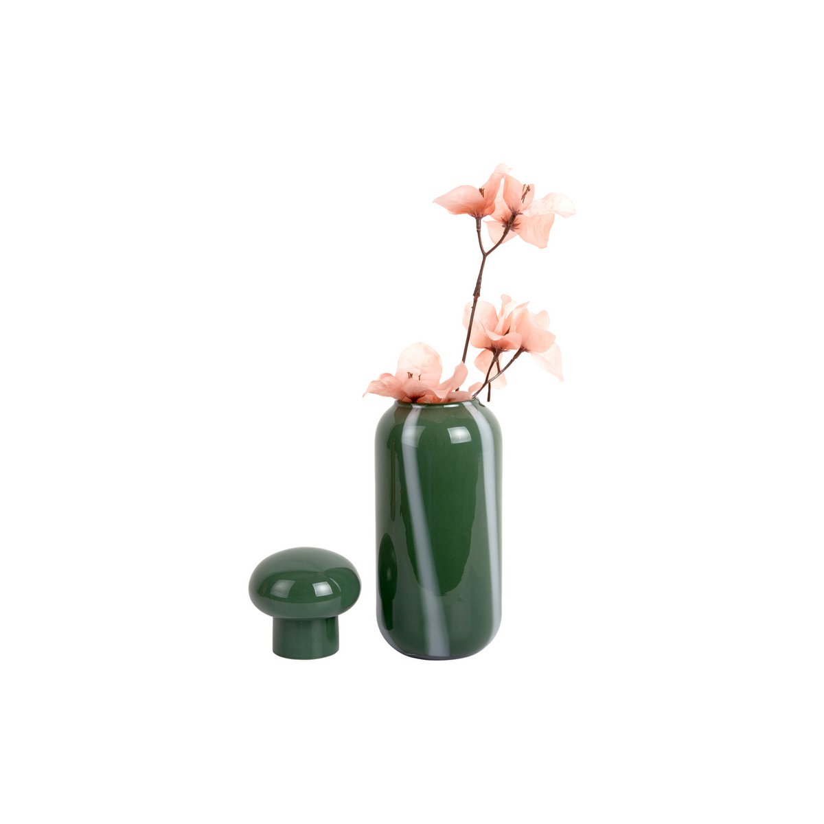 Glazen vaasje met bloem