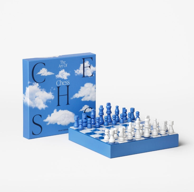 schaakbord met wolken
