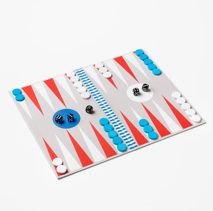 backgammon printworks met stenen