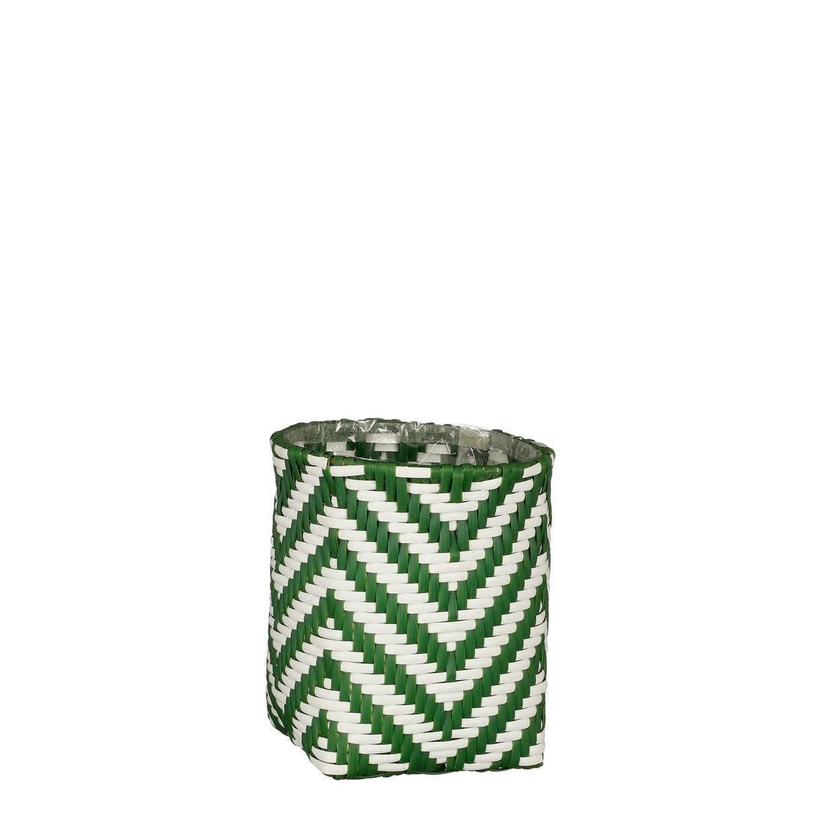 Groen witte plantenmand klein