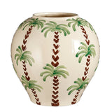 Witte vaas met palmbomen
