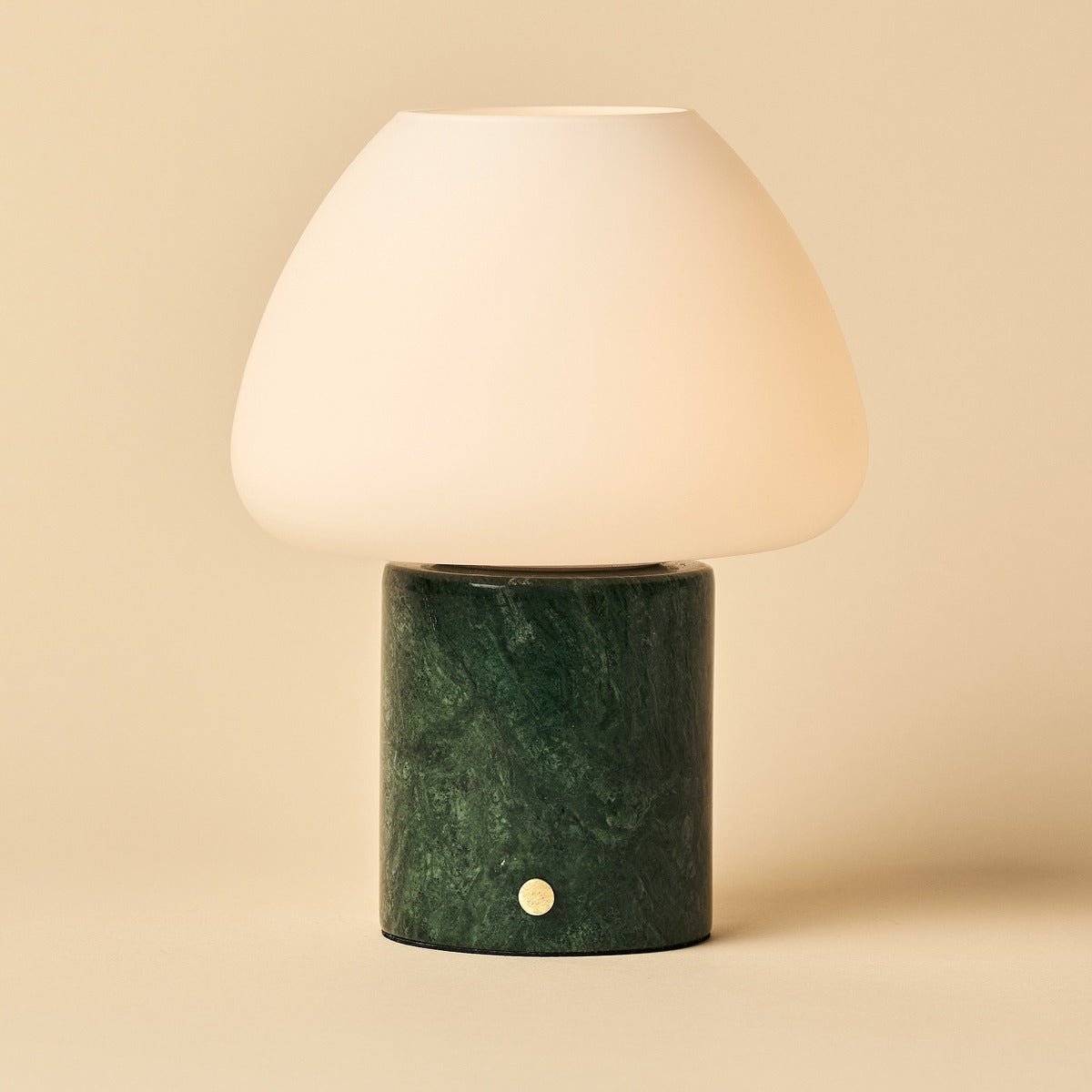 Lamp groen marmer glazen kap