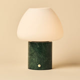 Lamp groen marmer glazen kap