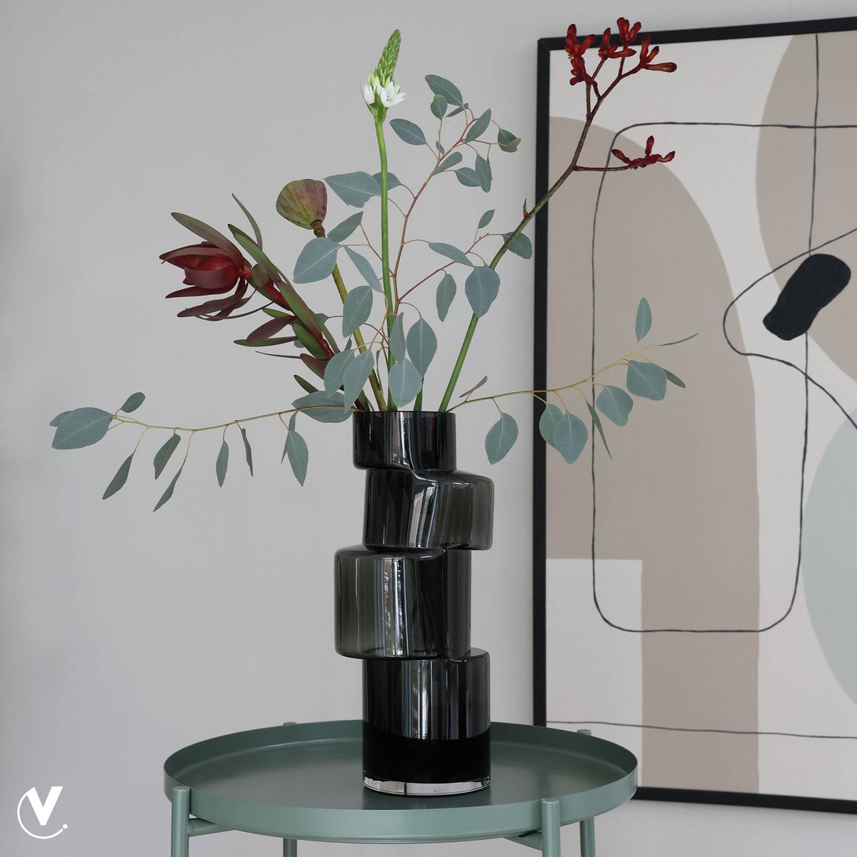 Aparte vorm vaas glas