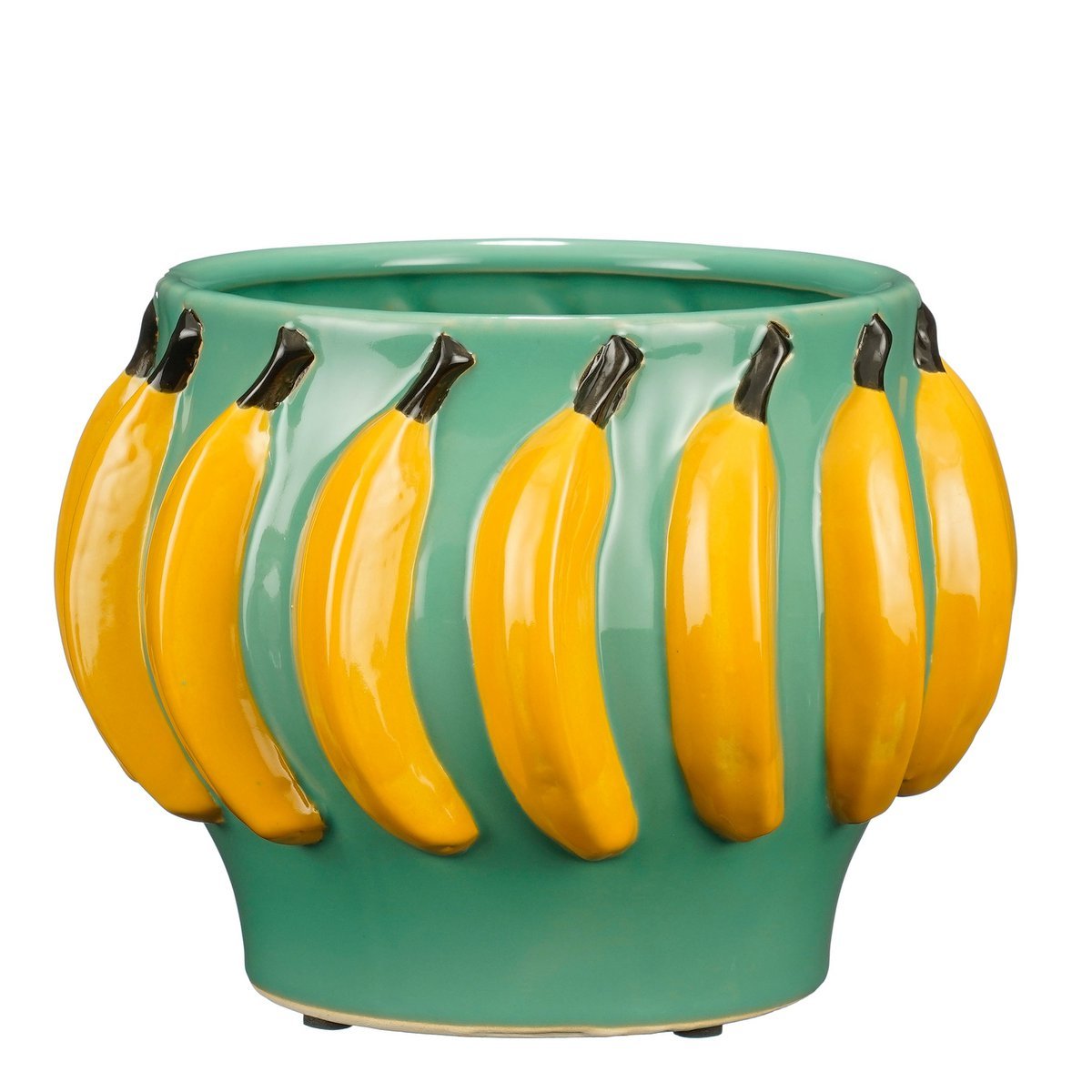 Bloempot met bananen
