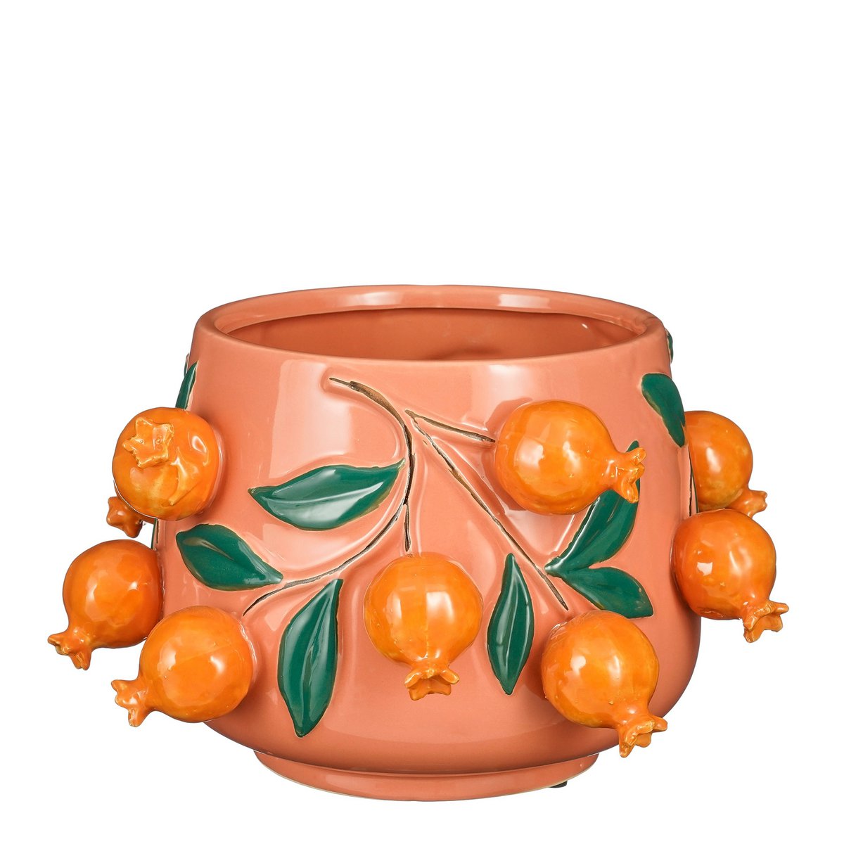 bloempot met granaatappels