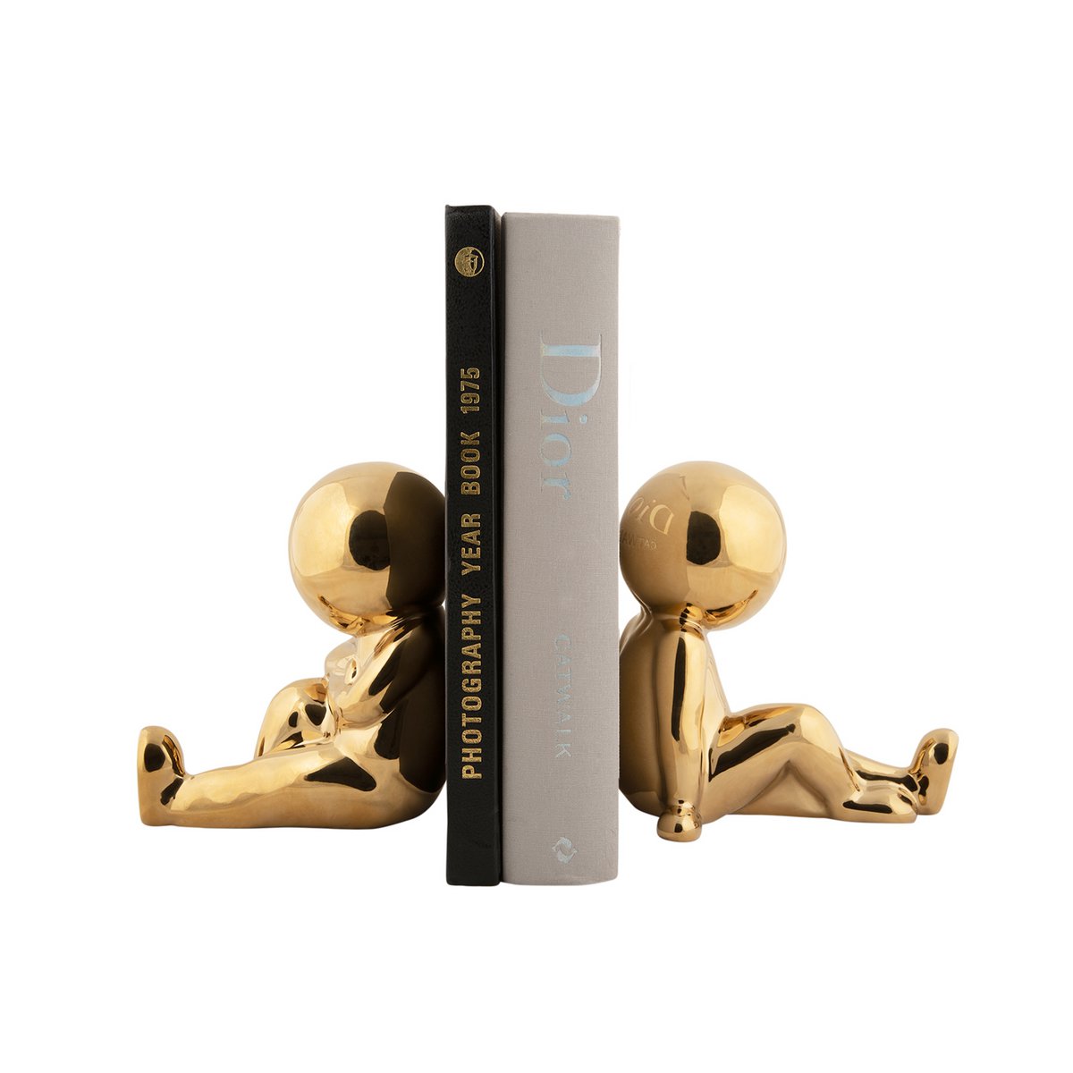 Boekensteun astronaut goud 2 stuks