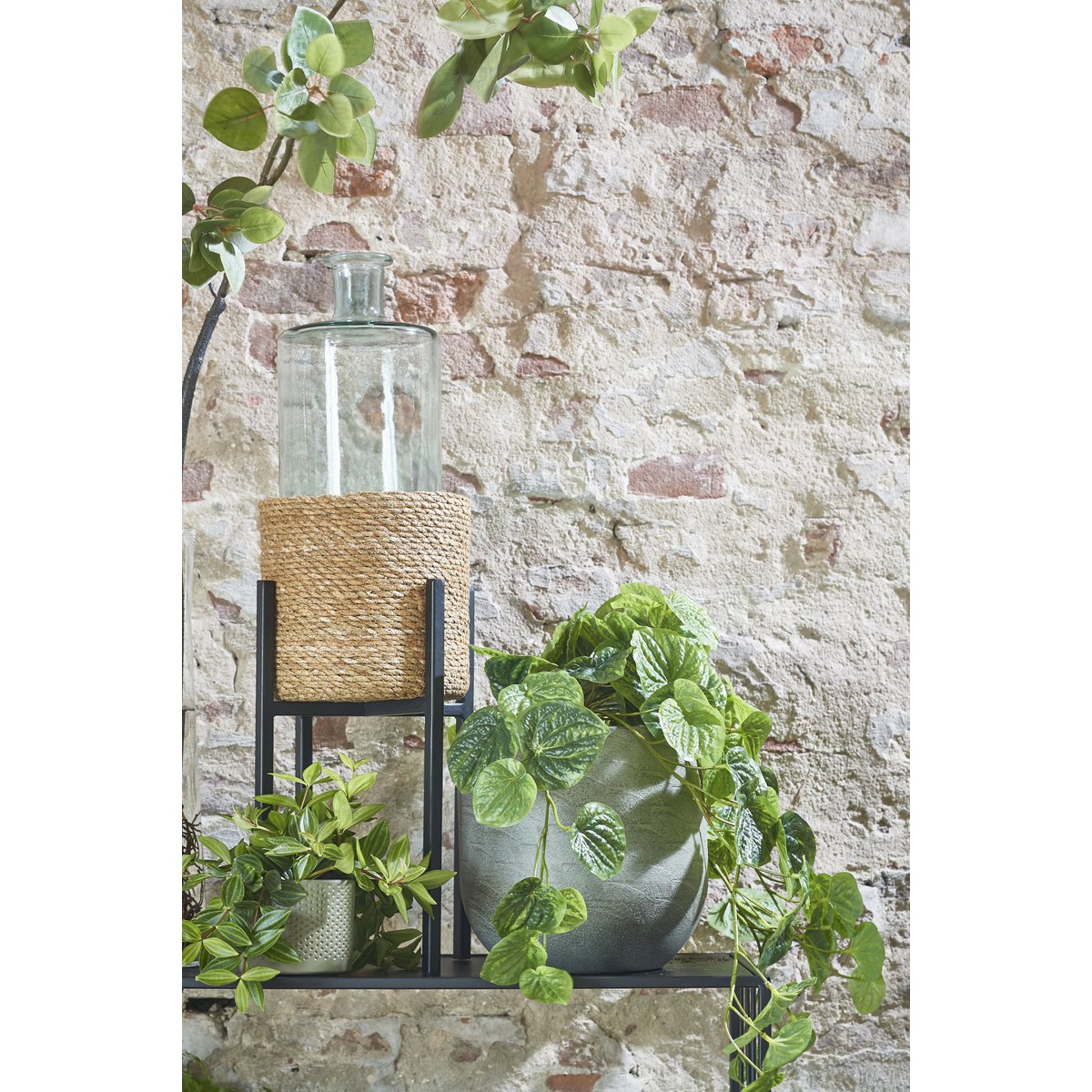 Plantenstandaard zwart met bloempot