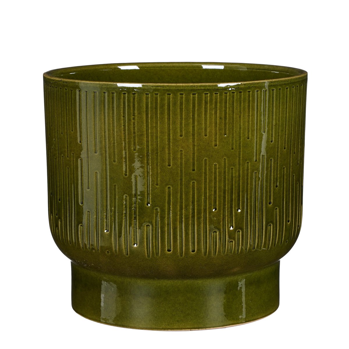 terracotta bloempot groen