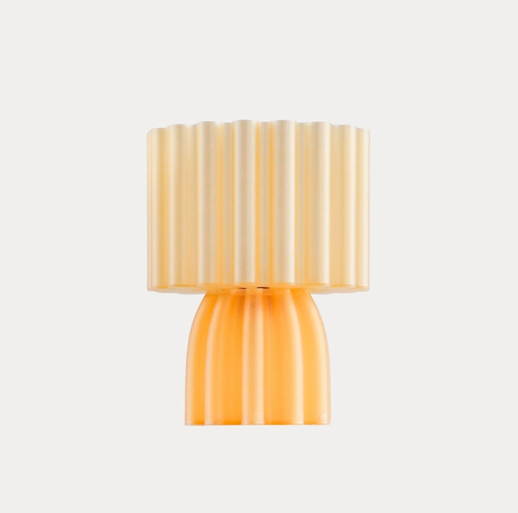 Gele 3d geprinte lamp
