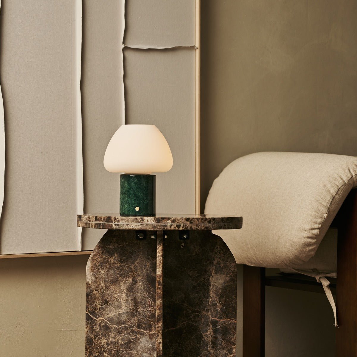 Lamp groen marmer