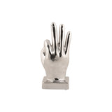 handgebaar standbeeld zilver