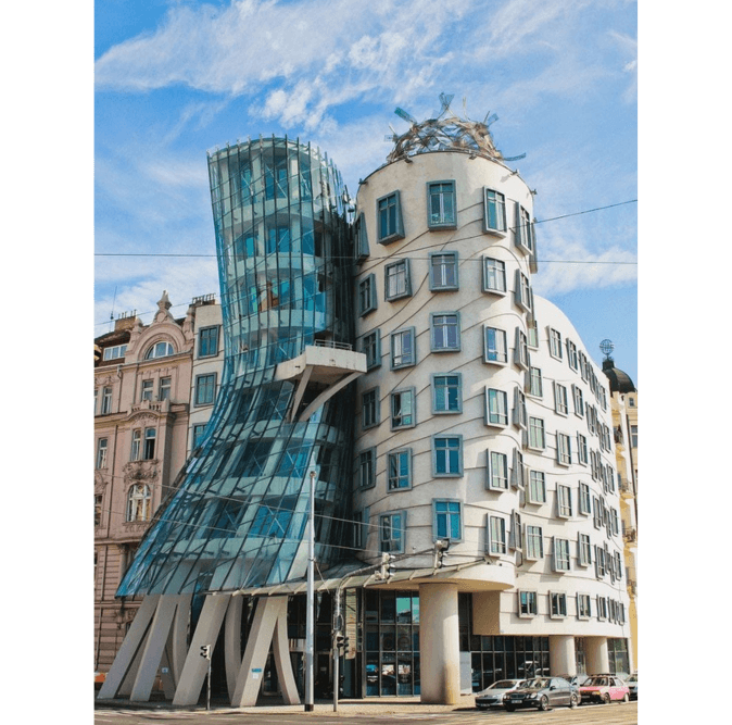 Postmodernisme gebouw in praag