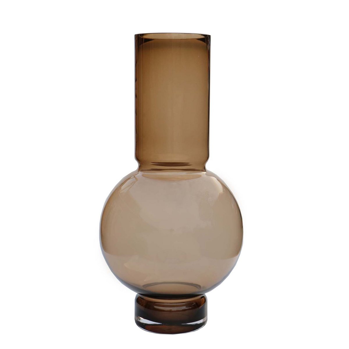Hoge bronzen glazen vaas