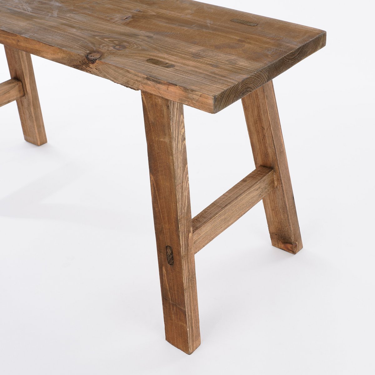 Landelijk houten bankje poten