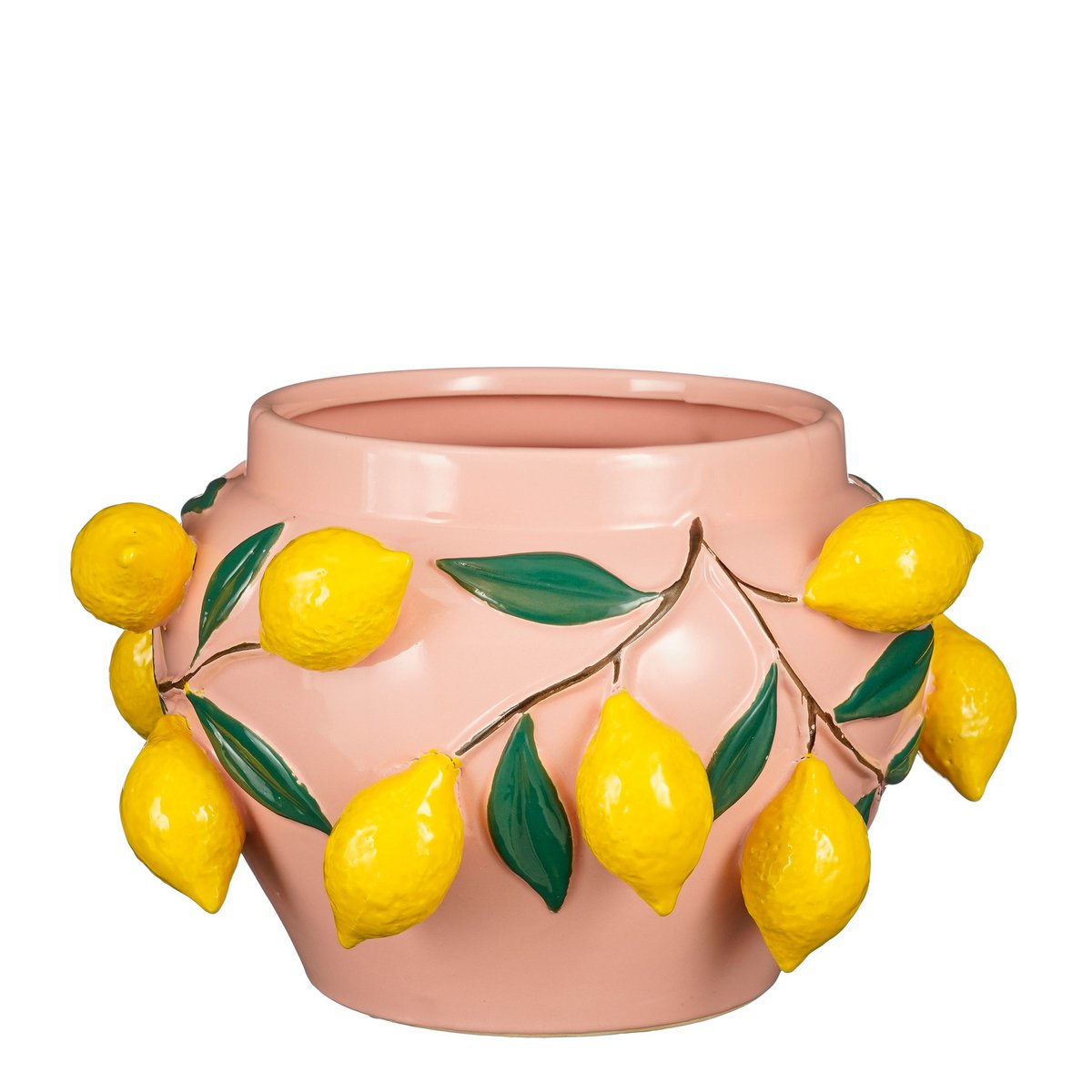 Bloempot met citroenen