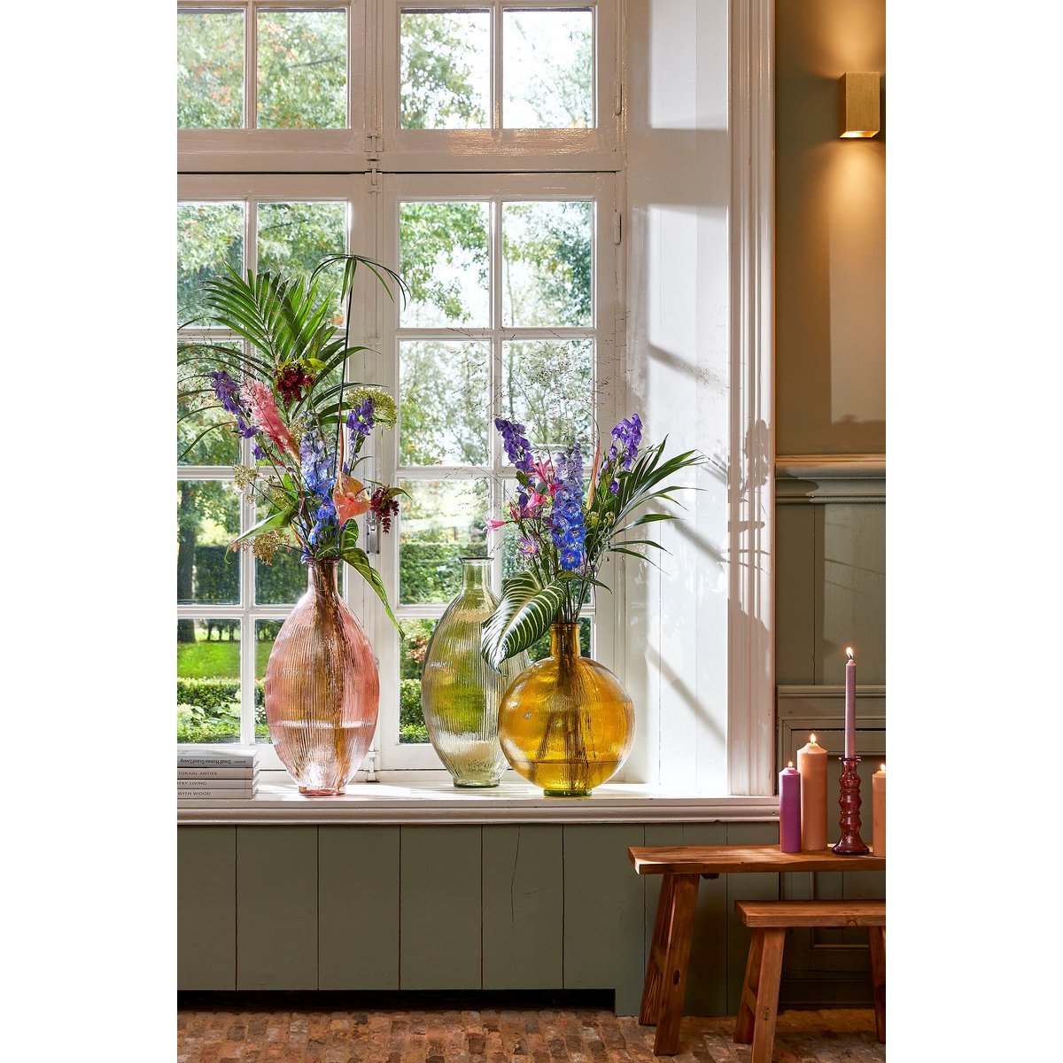 vensterbank decoratie groot raam modern
