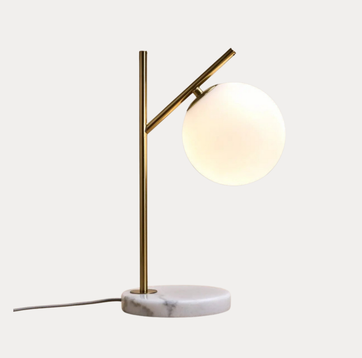 Marmeren rondvormige lamp