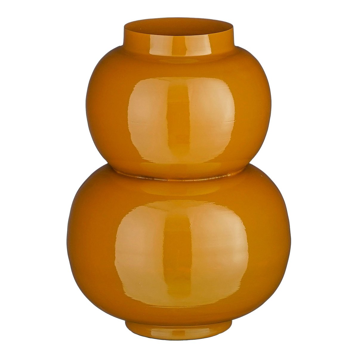 Oranje metalen vaas
