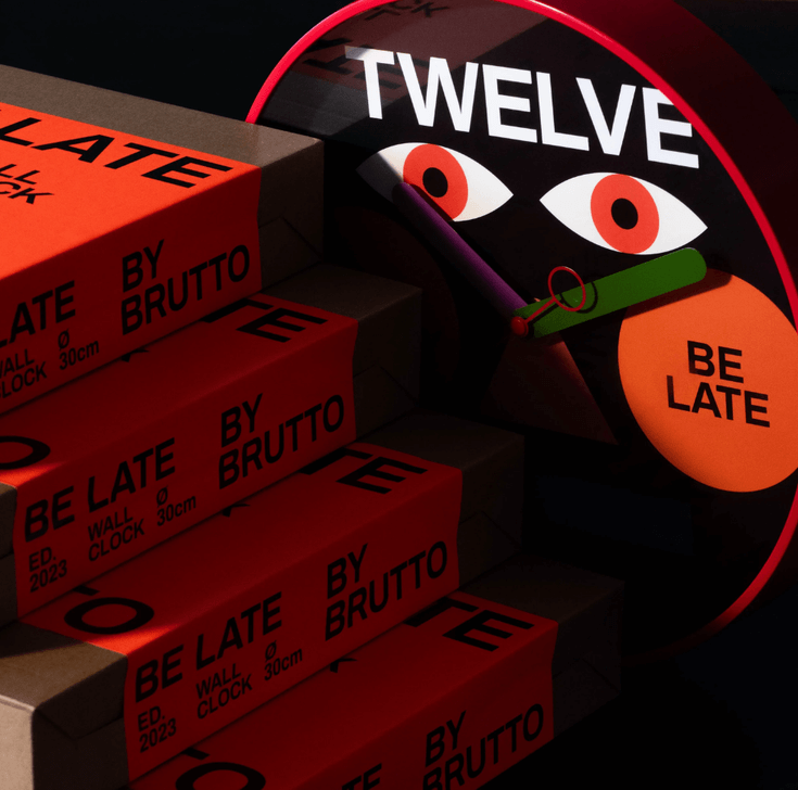 Brutto be late klok in doos