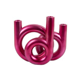 Kaarsenhouder ringen roze