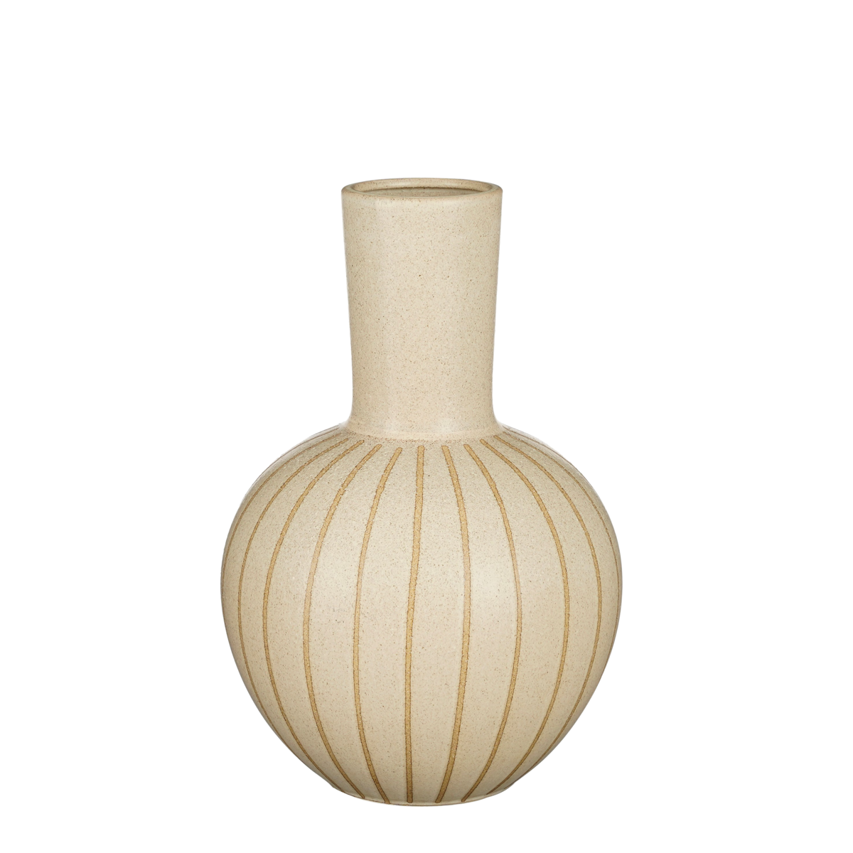 Beige keramieken vaas