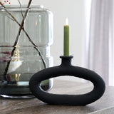 Ronde kaarsenhouder met kaars