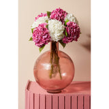 roze bolle vaas met bloemen