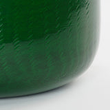 Groene metalen bloempot onderkant
