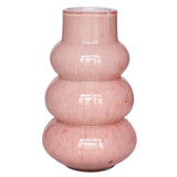 Bubbel glazen vaas roze
