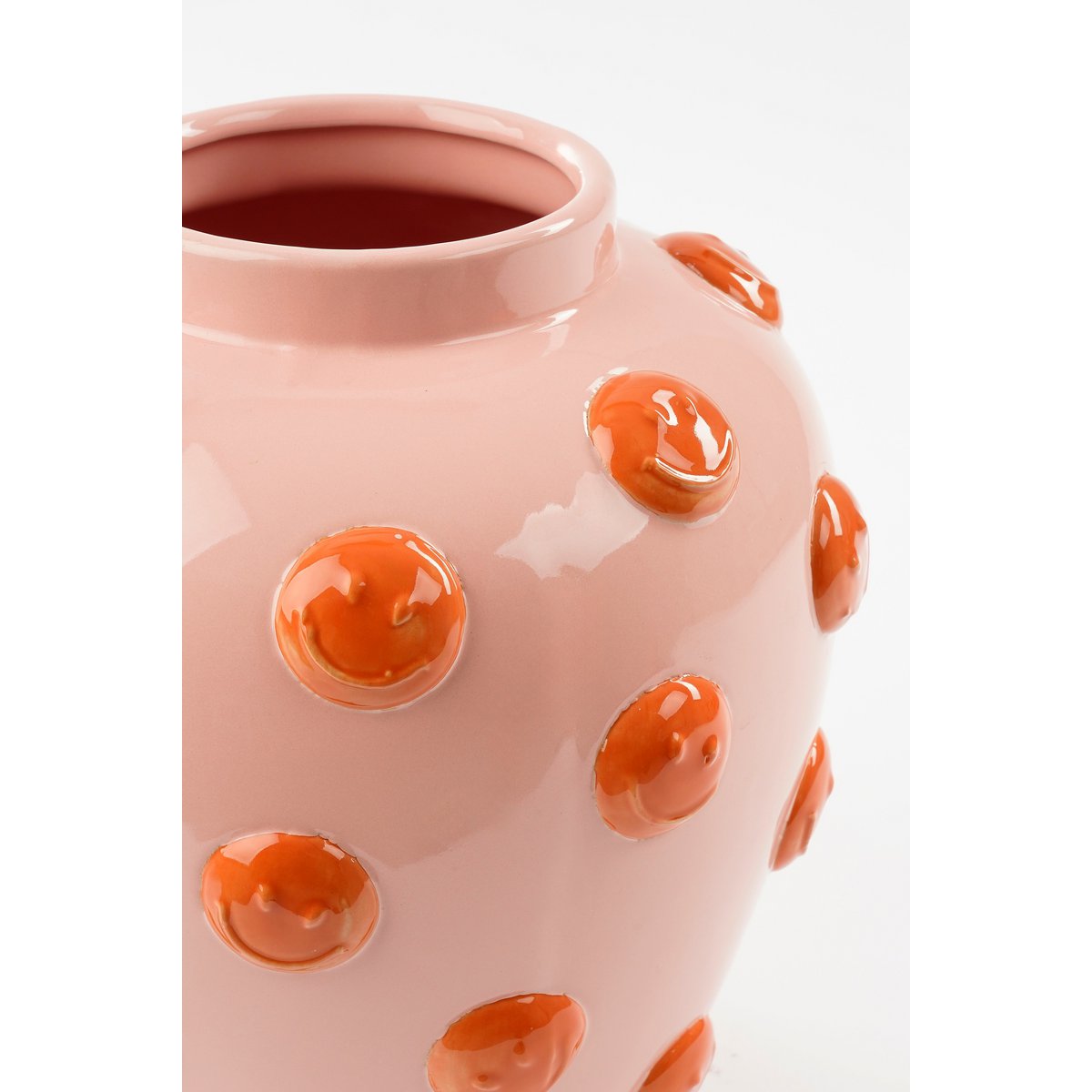 Smiley vaas roze bovenkant