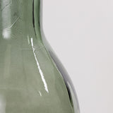 Groene glazen flesvaas materiaal