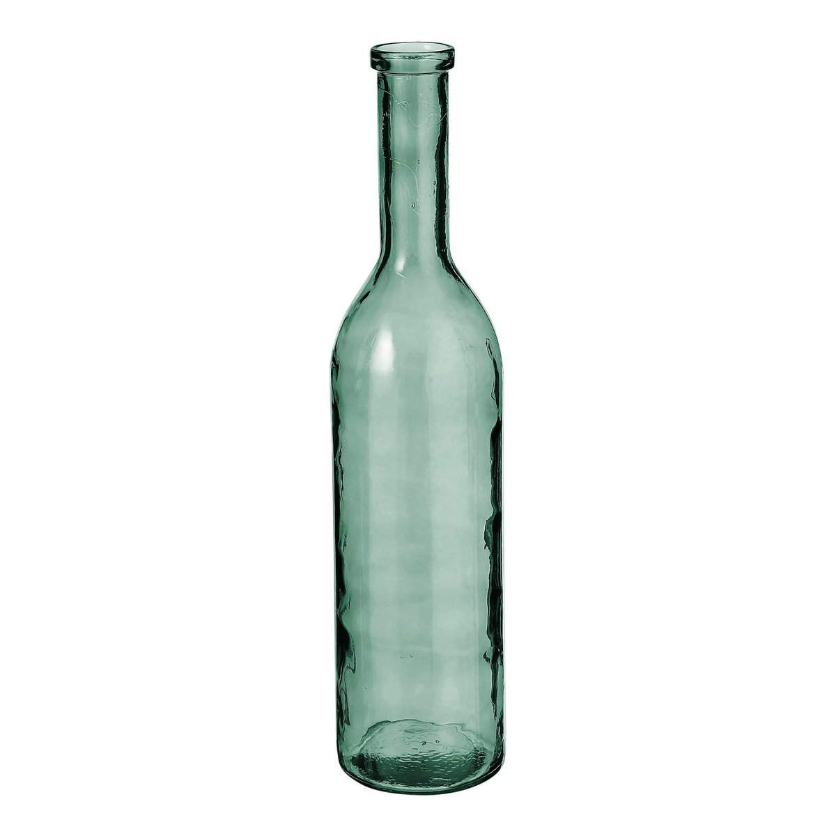 Groene glazen flesvaas