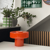 Foza | Retro Tafellamp | Oranje | Glas | C-creation