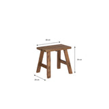 Afmetingen Landelijk houten krukje