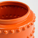 Oranje bloempot keramiek glazuur