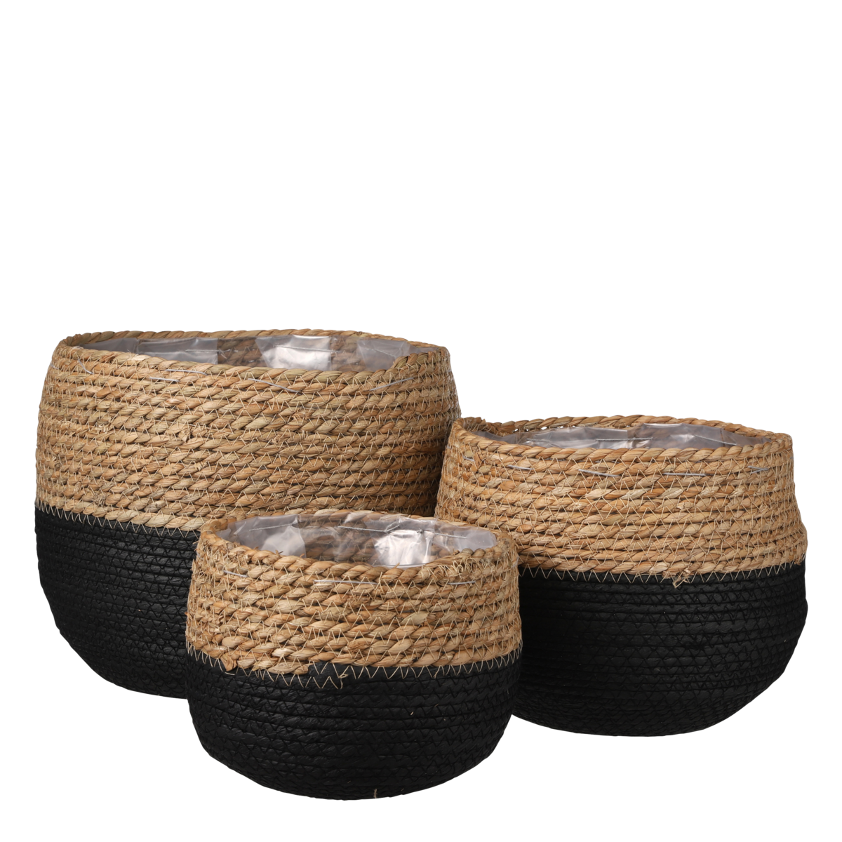 Plantenmand zwart riet