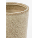 Beige keramieken vaas bovenkant