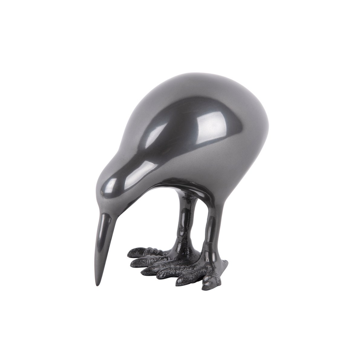 Kiwi vogel beeld zilver