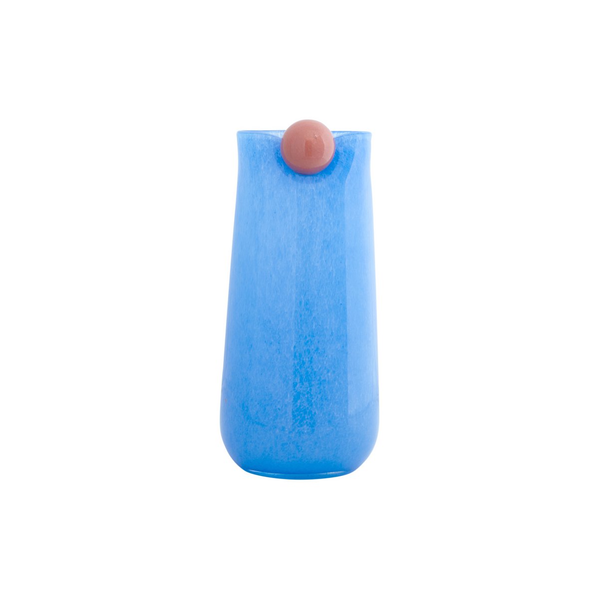 Blauwe vaas glas