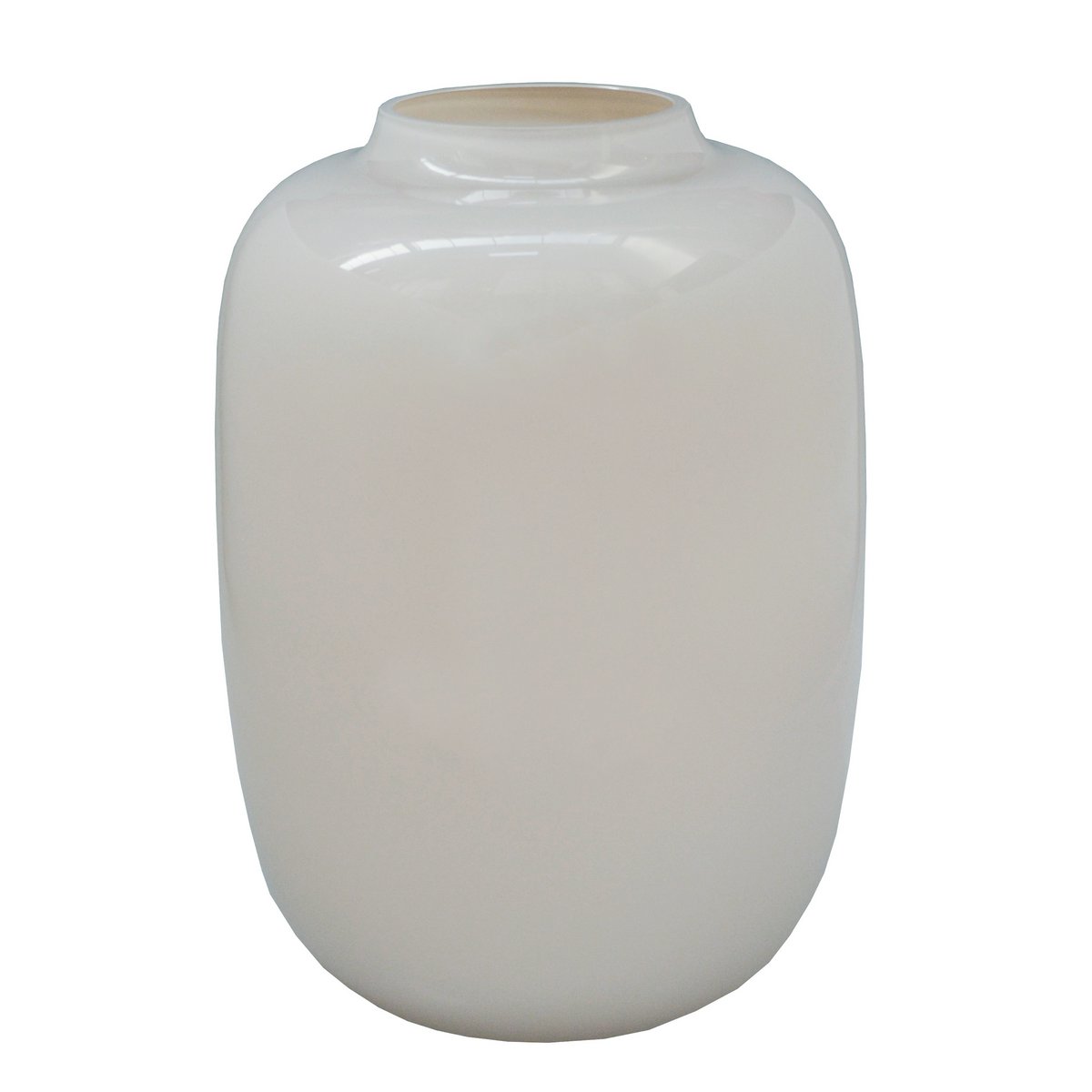Witte glazen vaas