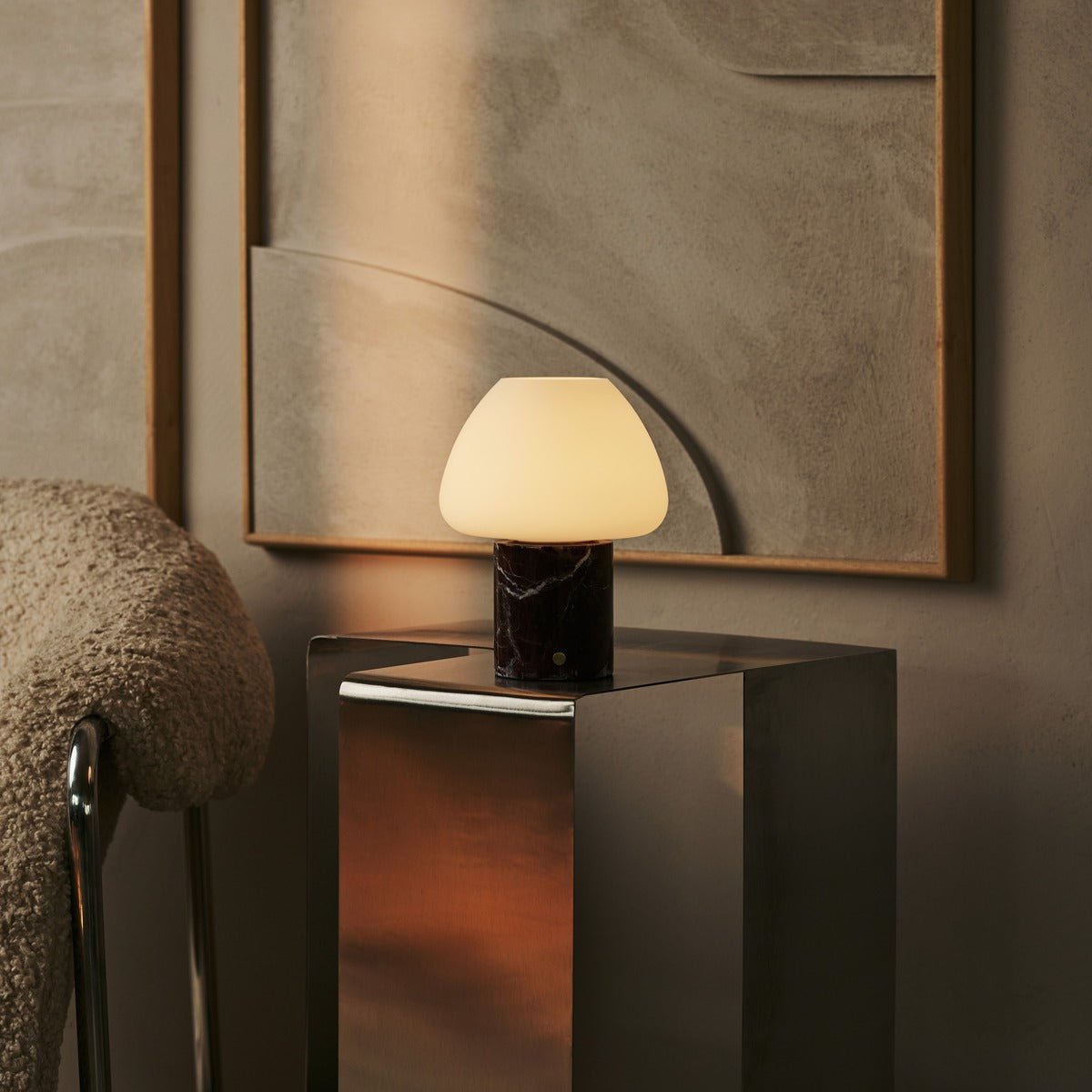 lamp zwart marmer