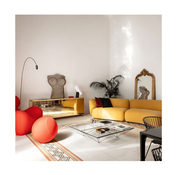 Interior with eclectic objects