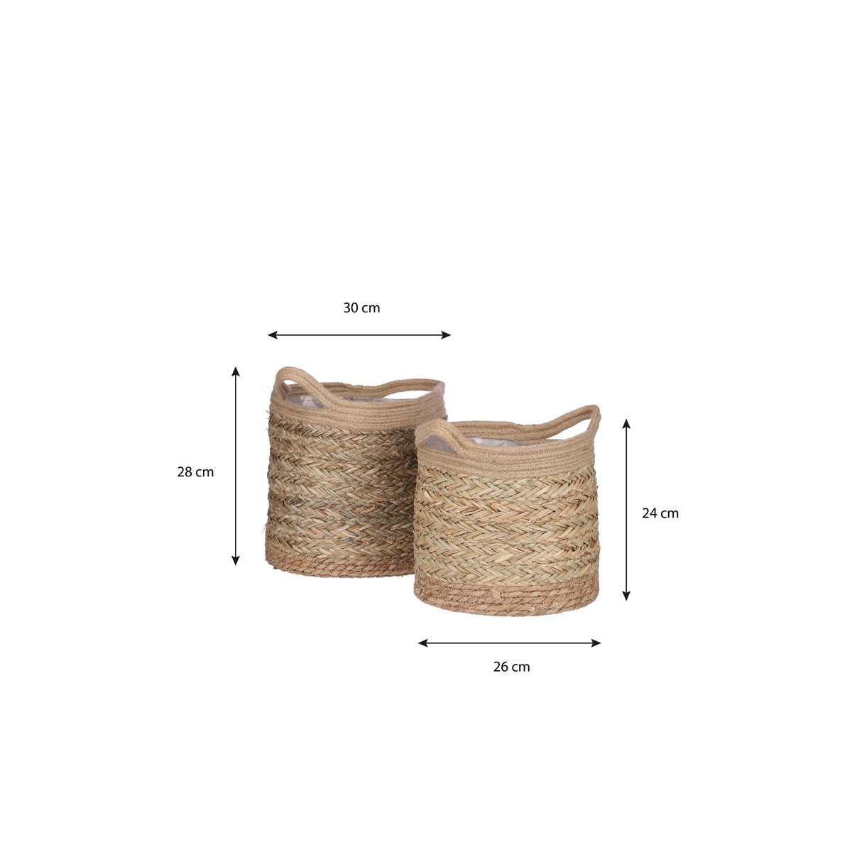 Rieten plantenmand afmetingen