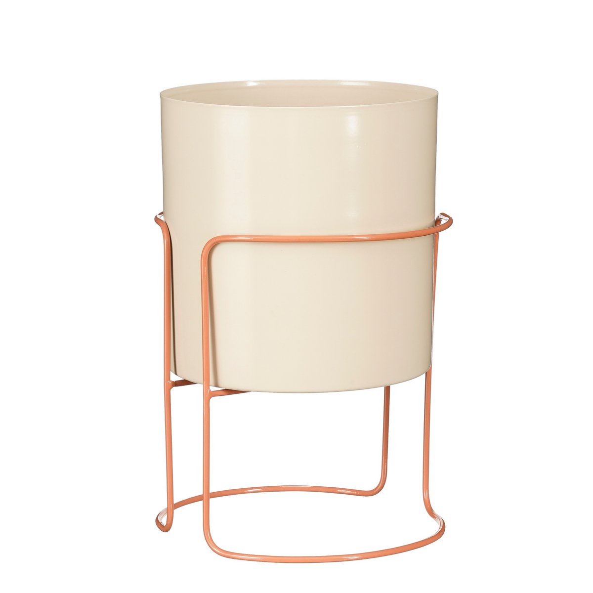 Bloempot op roze standaard